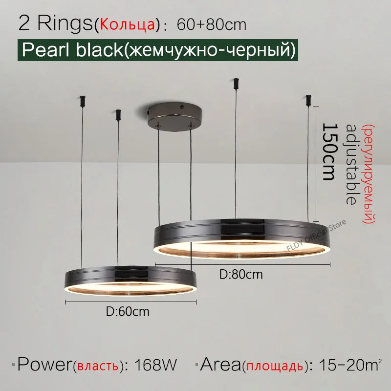 lustre moderne nordique éclairage suspension lampe ronde plafonnier