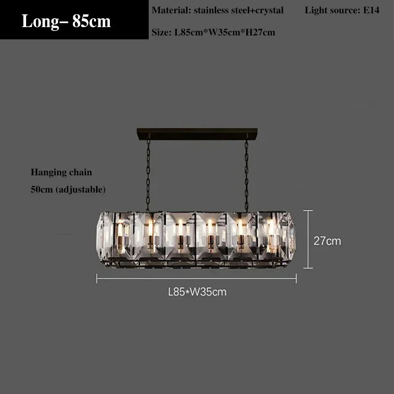lustre en cristal de luxe moderne design éclairage suspendu