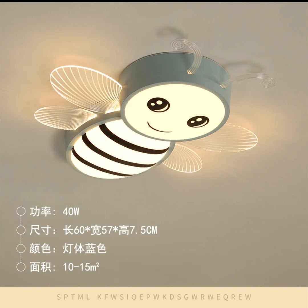 plafonnier led dessin animé petite abeille décoration maternelle moderne