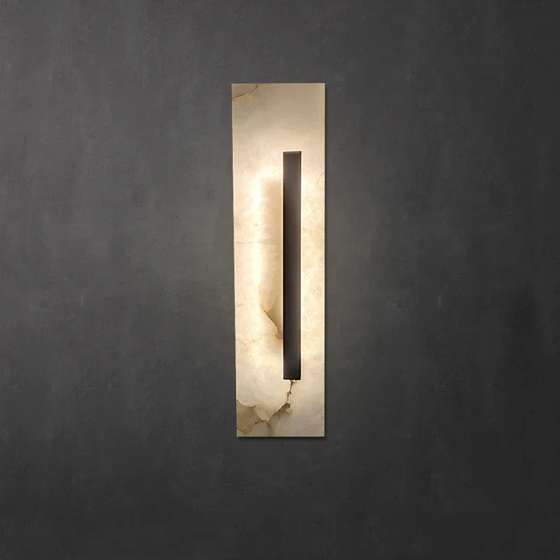 40CM High Natural Marble Wall Lamp Led Postmodern Living Room Bedroom Home Decor Light Luxury Bedside Hallway Sconce