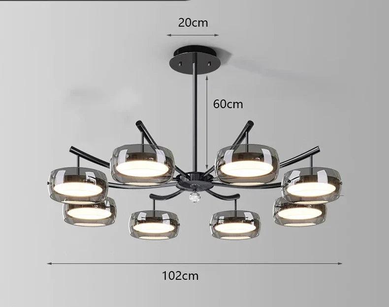 lustre décoratif éclairage intérieur suspendu pour salon