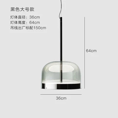 suspension en verre design nordique led moderne