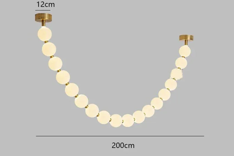 lustre design perles nordiques led pour décoration maison