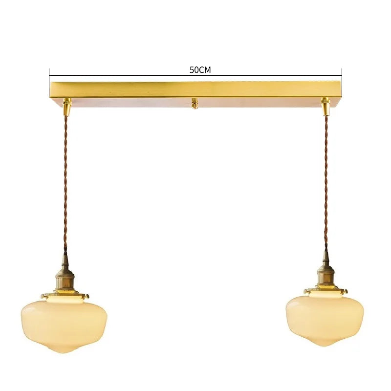 iwhd suspension led en verre et cuivre style nordique moderne