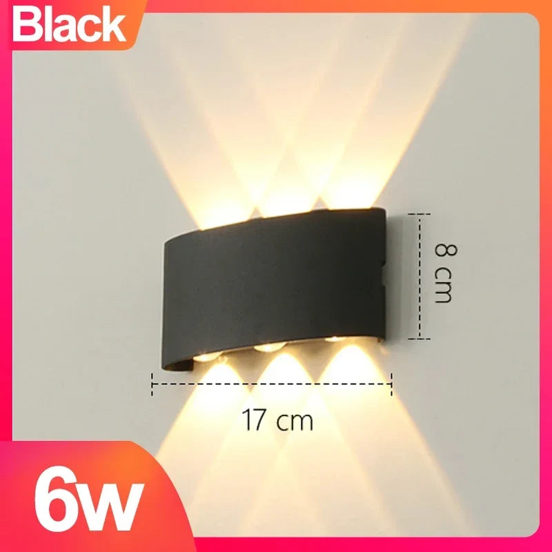 applique murale led extérieur étanche aluminium haut bas zbw0010