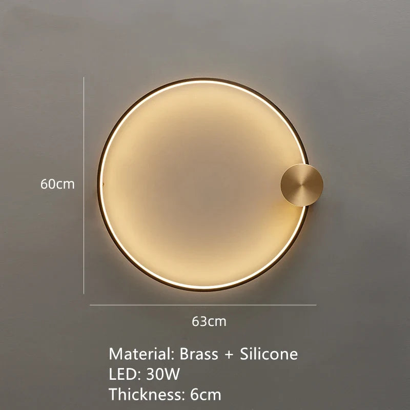 applique murale led en laiton style art déco pour intérieur moderne