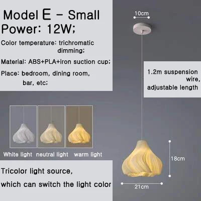 lustre moderne simple impression 3d créative à trois extrémités