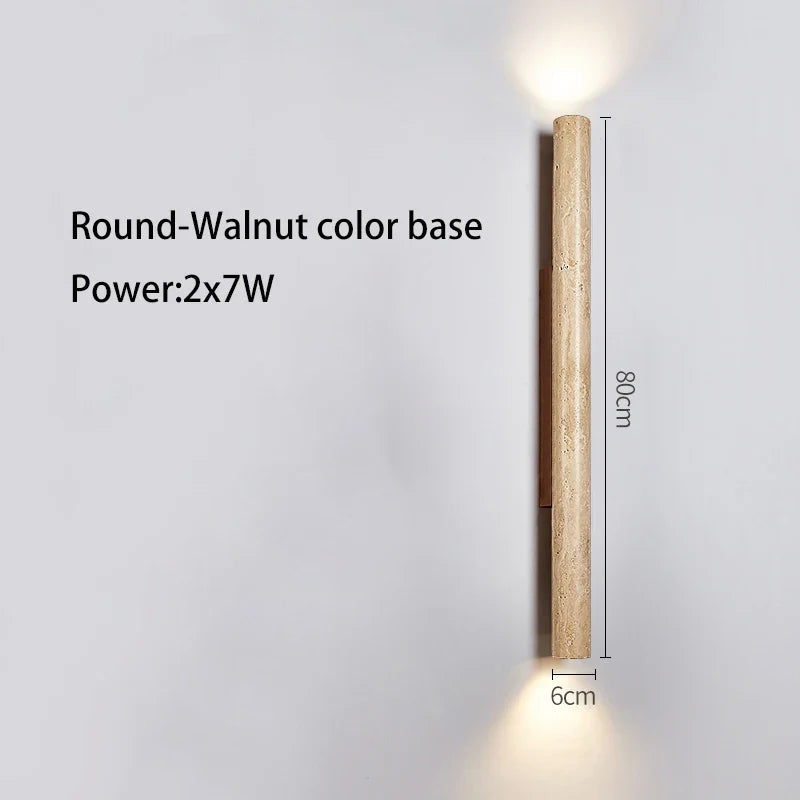Applique murale longue Led en pierre