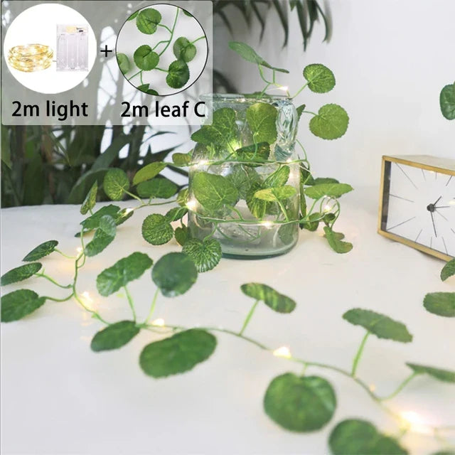 guirlande lumineuse led feuilles d'érable pour décoration de Noël