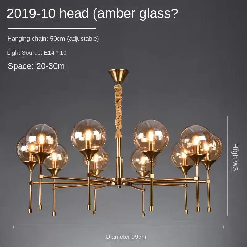 lustre moderne nordique design élégant pour éclairage d'ambiance