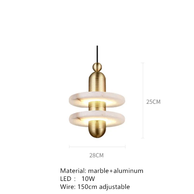 lustre en marbre naturel design nordique pour intérieur élégant