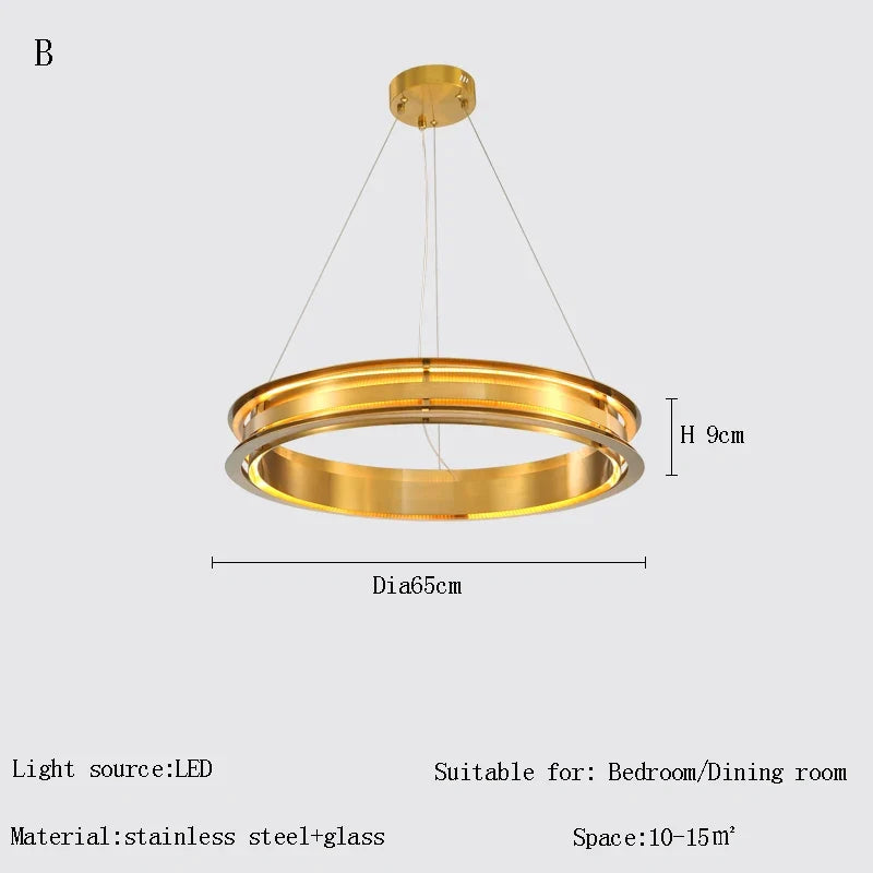 lustre led suspension post-moderne italien pour décoration intérieure