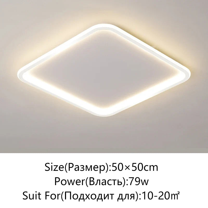 plafonnier led moderne simple variable ronde ou carrée