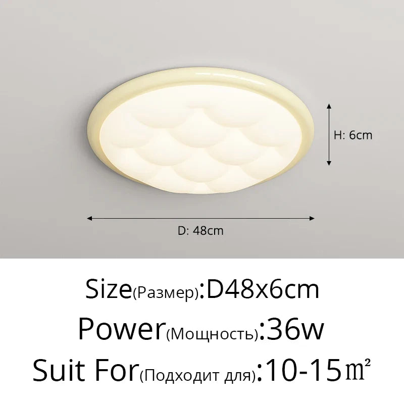 plafonnier moderne simple style crème bulle protection des yeux