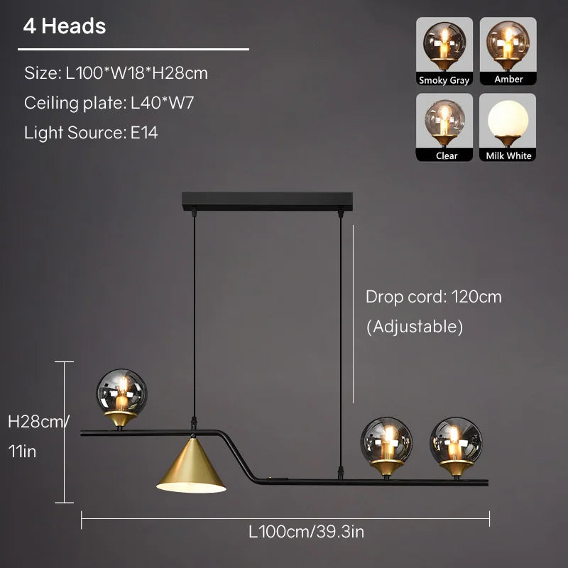suspension moderne minimaliste pour bar et comptoir