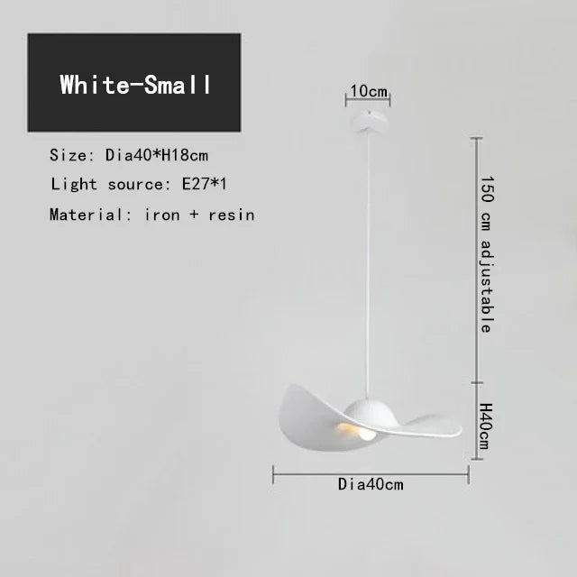 Italian Style LED Pendant Lamp For Kitchen Living Room Attic Bedroom Homestay Resin Straw Hat E27 Chandelier Home Improvement
