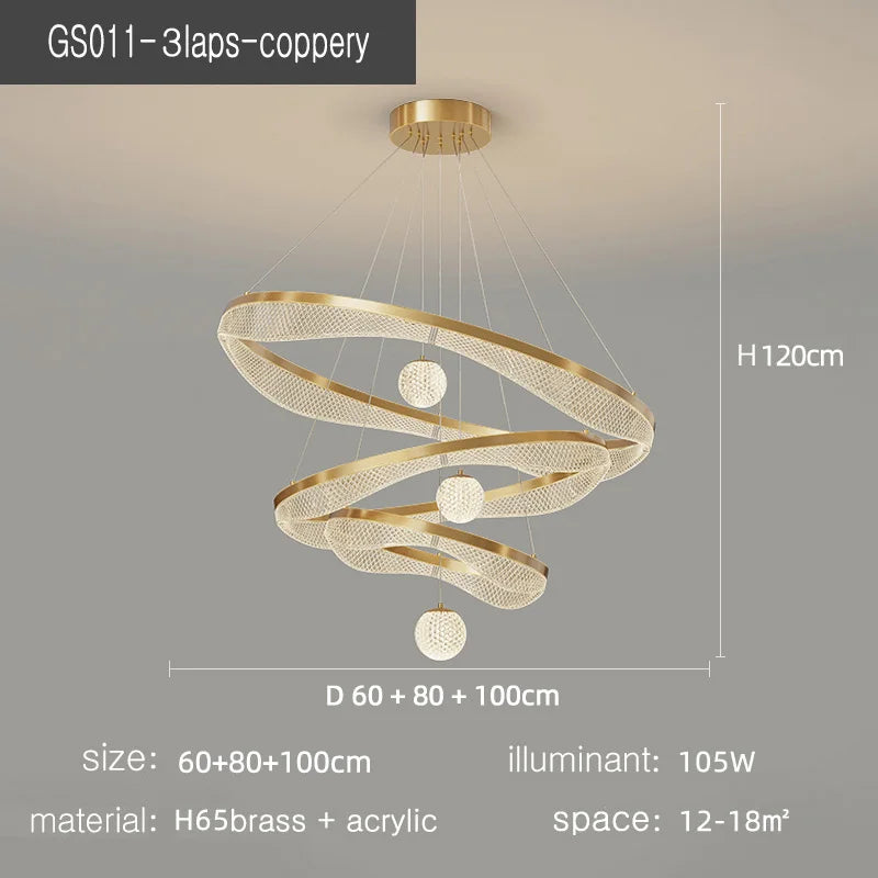 suspension moderne à led pour éclairage intérieur élégant