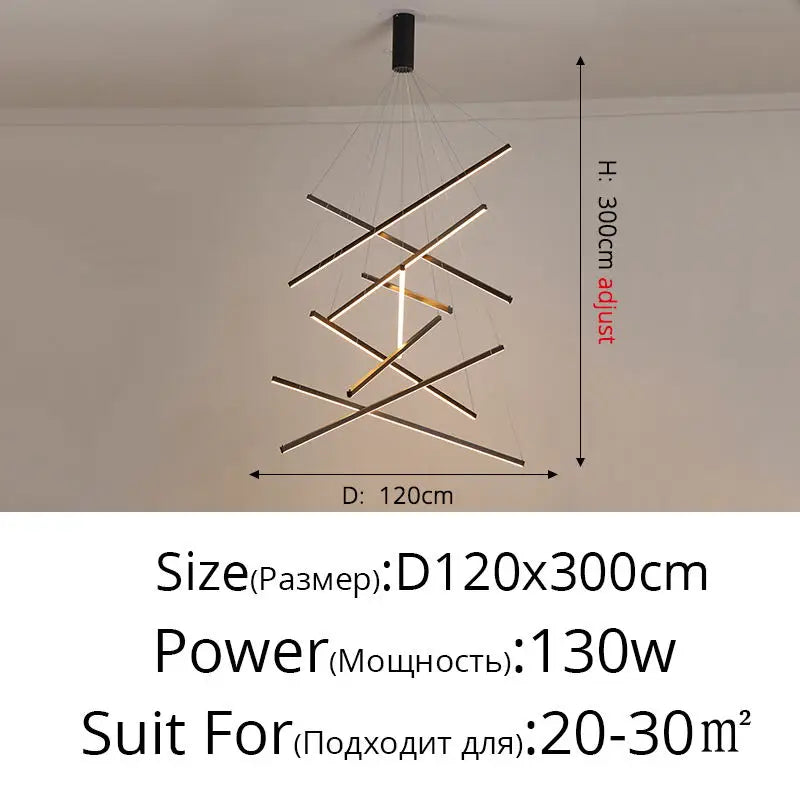 lustre led moderne avec gradation à distance pour intérieur