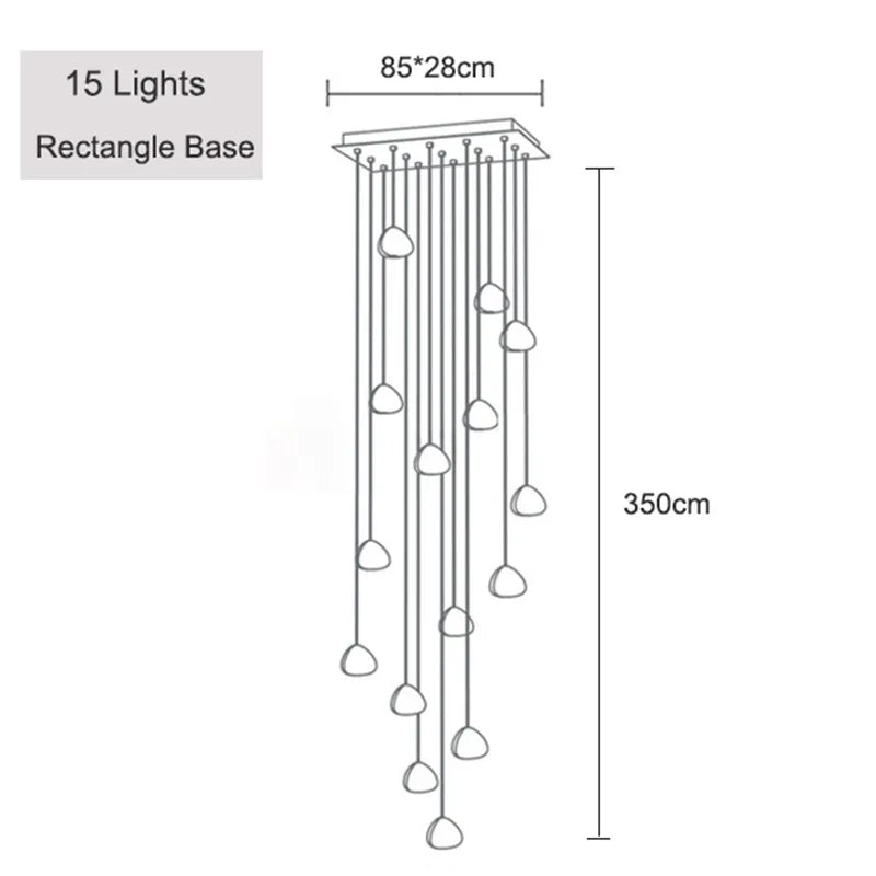suspension moderne nordique en cristal pour décoration élégante