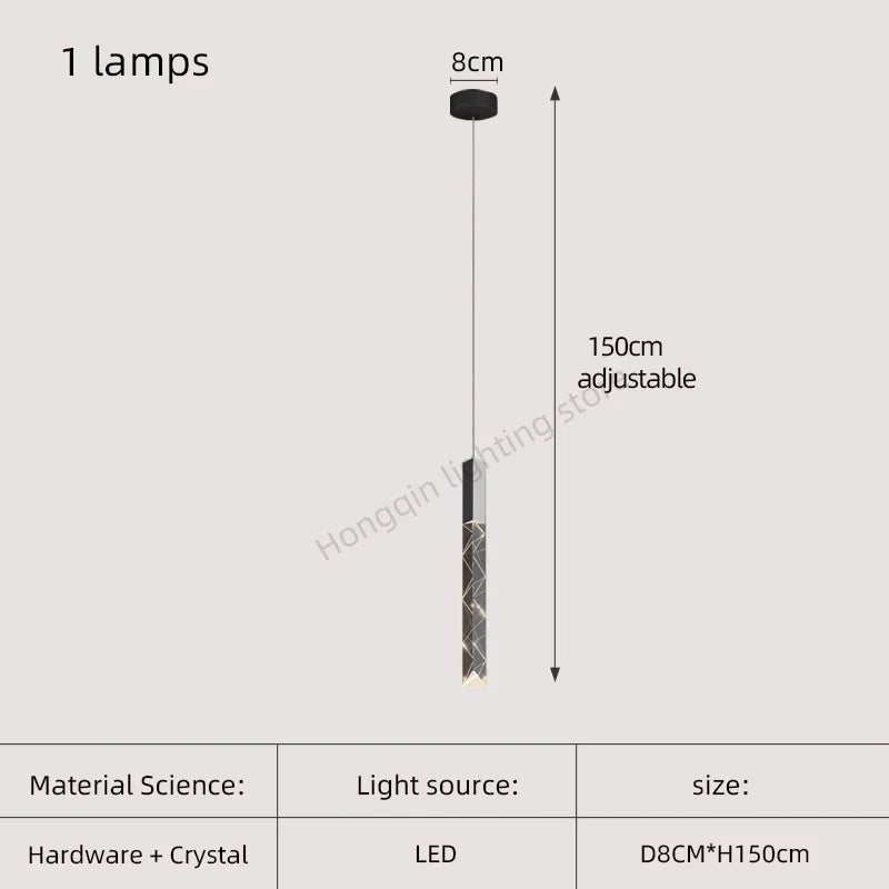 lustre moderne en cristal pour éclairage intérieur élégant