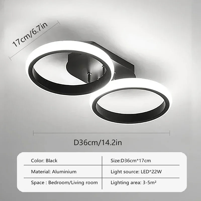 plafonnier led moderne rond carré pour décoration intérieure