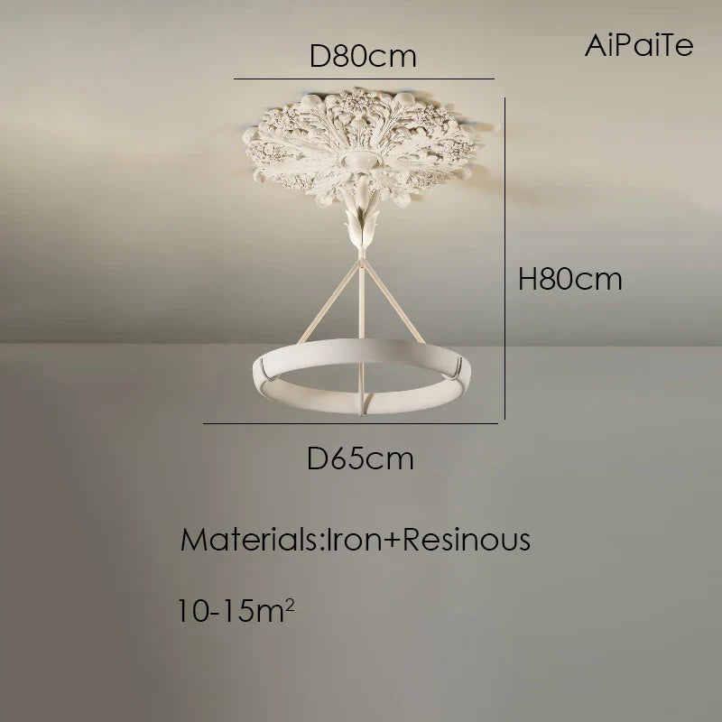 Aipaite Modern Faux Sculpture Round Chandelier is an indoor light fixture for living room, study and bedroom