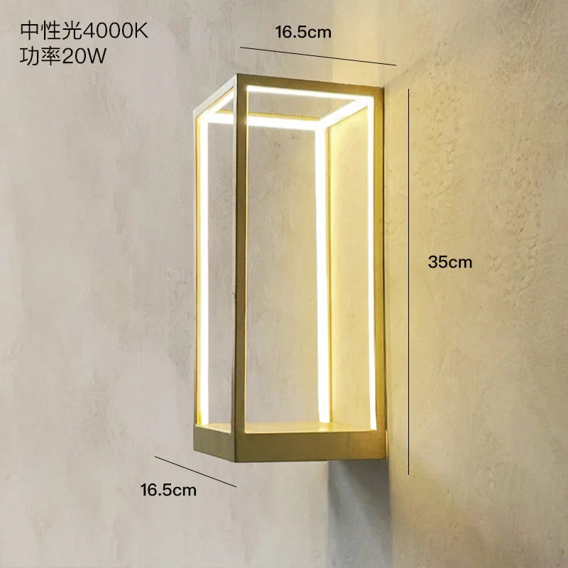 applique murale moderne minimaliste cube créative intérieur déco lumineuse