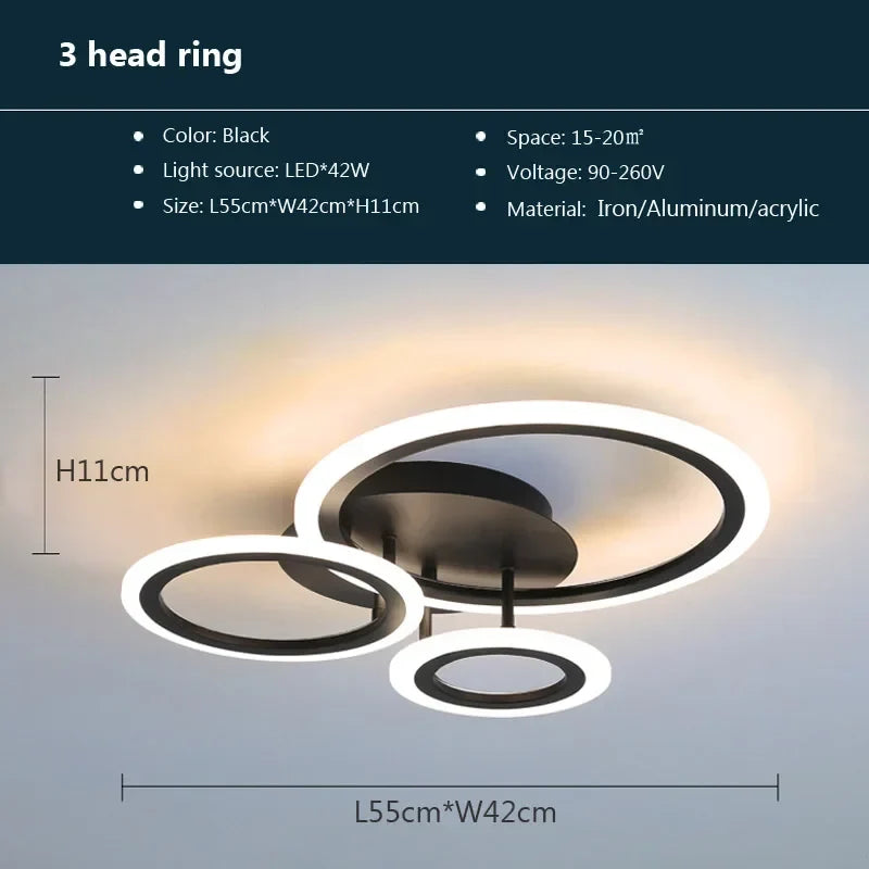 plafonnier led moderne avec gradation pour intérieur élégant