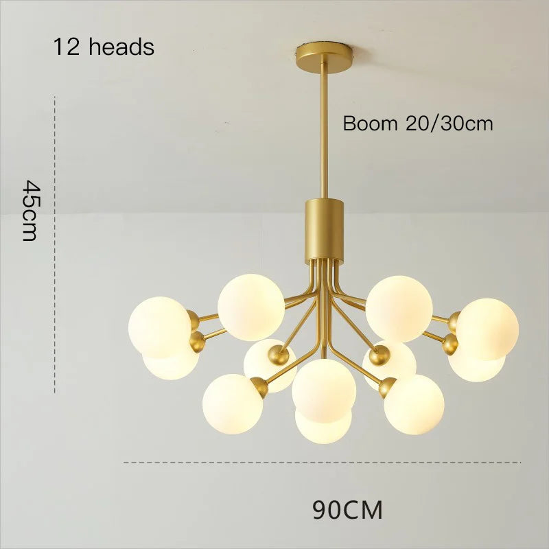lustre boule de verre design pour intérieur moderne
