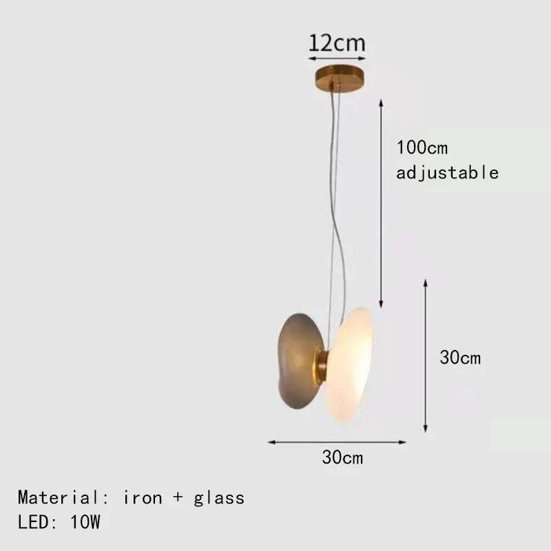 suspension LED en verre design moderne luminaire décoratif intérieur fil réglable