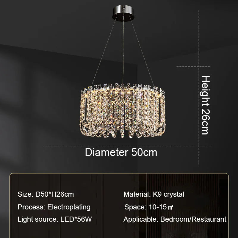 lustre en cristal moderne pour un intérieur élégant et raffiné