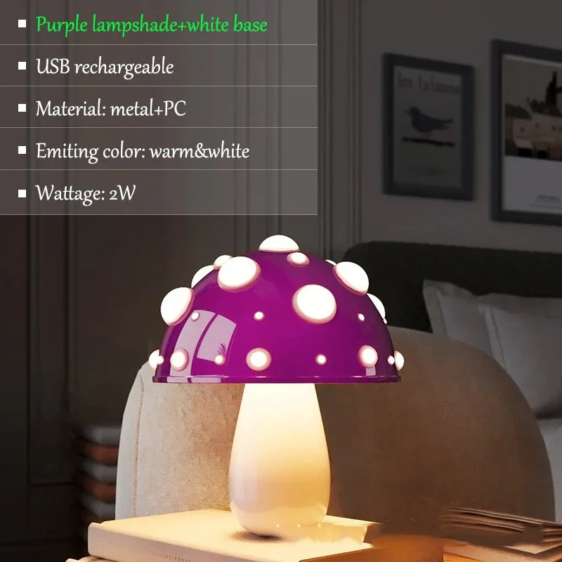Lampe de Table LED en forme de champignon