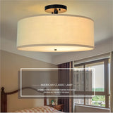 plafonnier moderne en fer forgé avec tissu lumineux