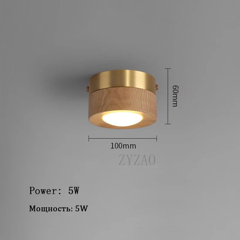 lampe plafonnier en noyer et frêne led décoration maison