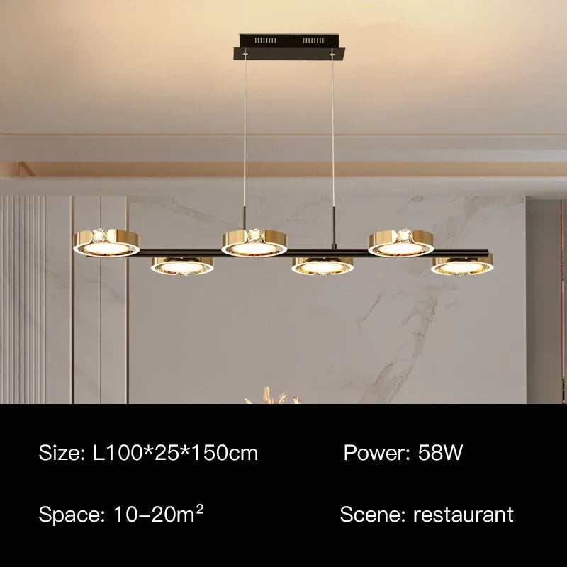 suspension led moderne au design minimaliste élégant pour intérieur