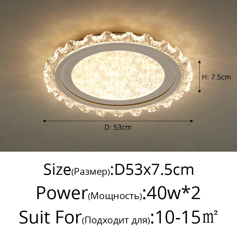 plafonnier moderne en cristal pour éclairage décoratif élégant