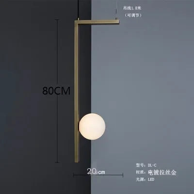 Nordic Minimalist Geometric Chandelier Glass Magic Beans Chandelier Living Room Dining Room LED Decorative Combination Lamps