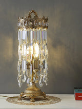 lampe de chevet luxe couronne cristal décoration élégante pour chambre