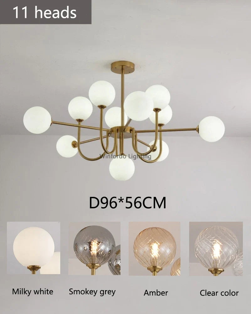 lustre led design moderne en forme de haricot magique