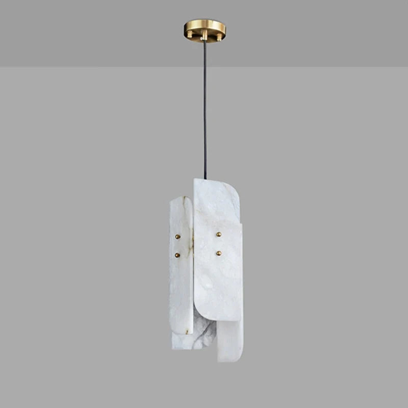 suspension en marbre véritable avec fil de cuivre réglable 	 style