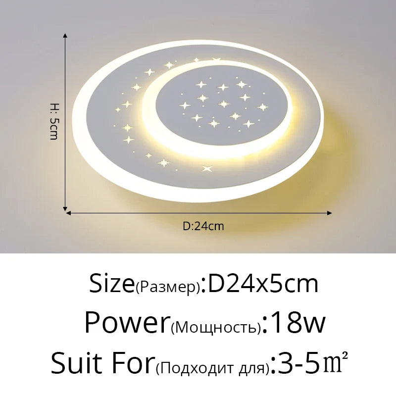 plafonnier led encastré acrylique créatif étoilé simple balcon