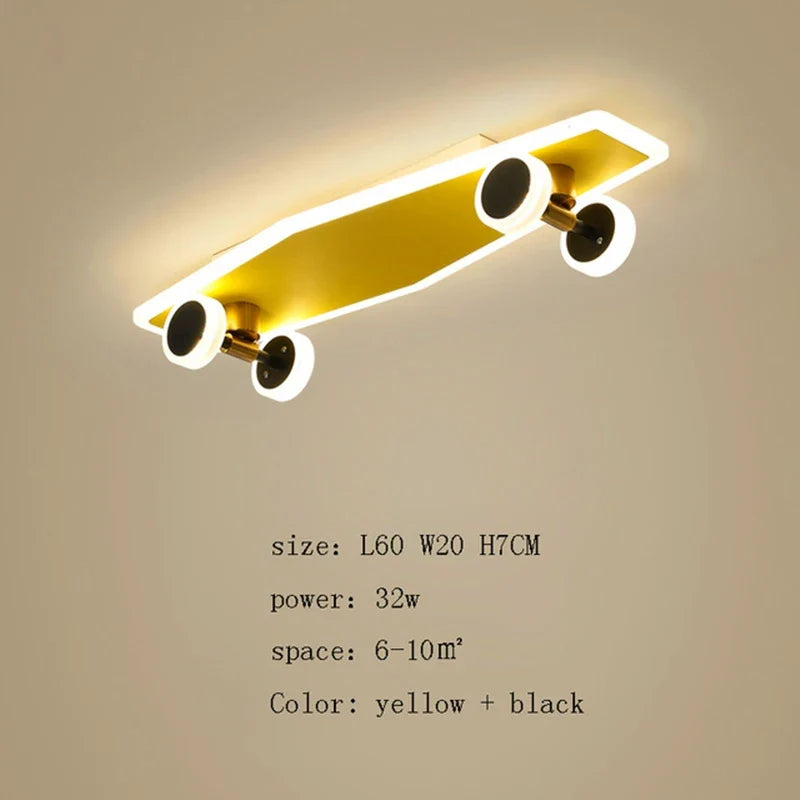 plafonnier scooter boy lampe décorative pour chambre enfant