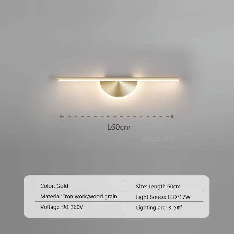 applique murale led moderne grain de bois décoration intérieure