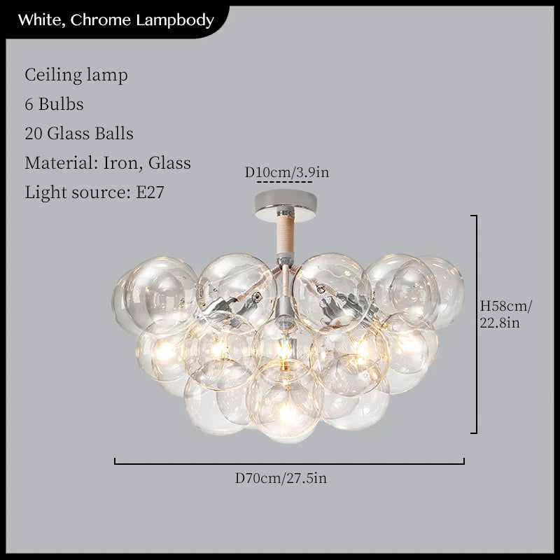 suspension moderne en verre pour décoration intérieure élégante