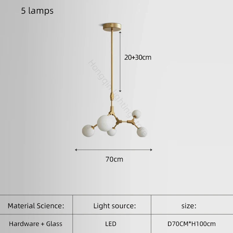 lustre minimaliste en verre pour un éclairage élégant