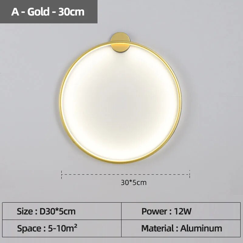 applique murale led lumières intérieur cercle fond décoration