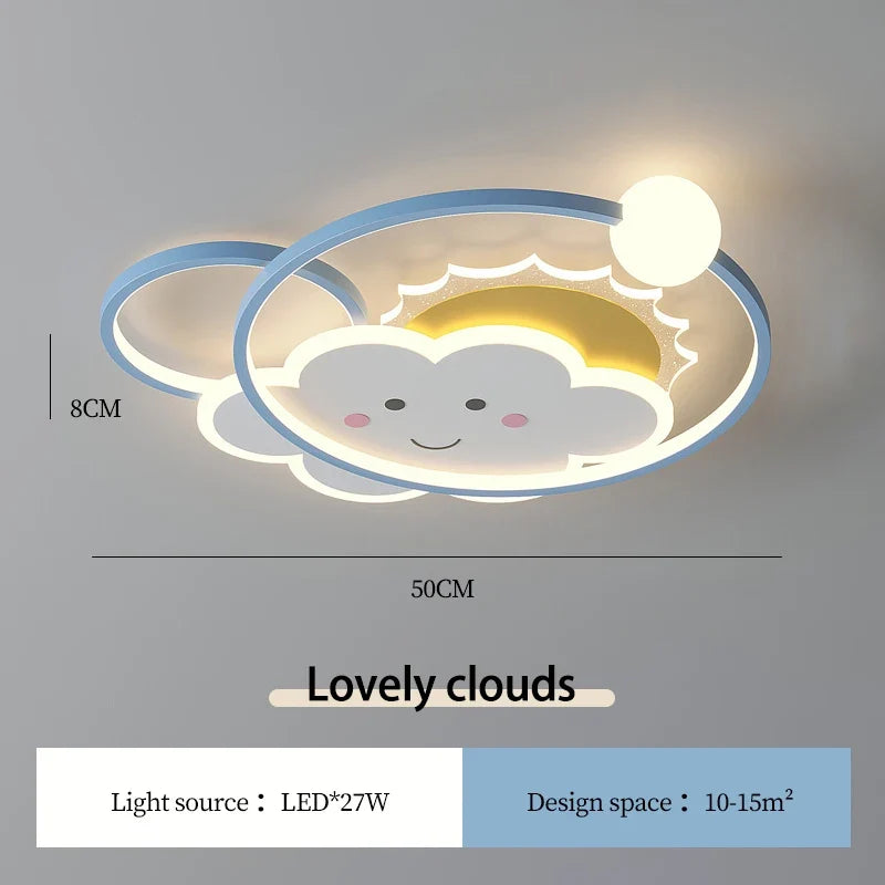 plafonnier nuage moderne pour chambre d'enfant romantique et chaleureuse
