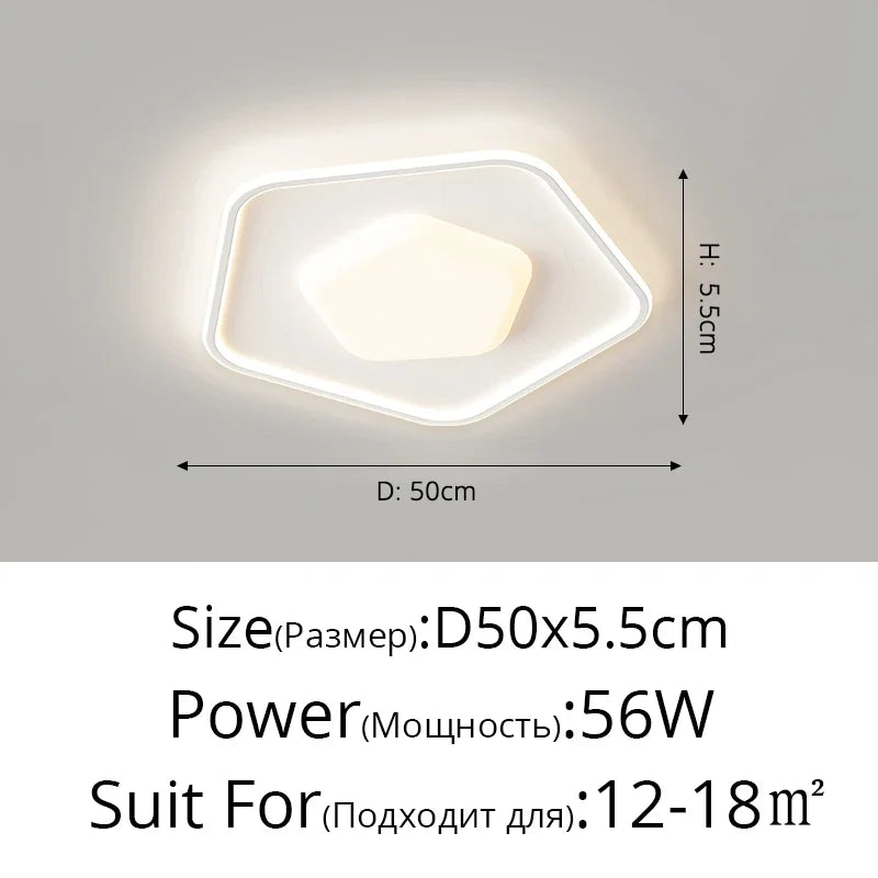 plafonnier led étoile moderne pour décoration intérieure élégante