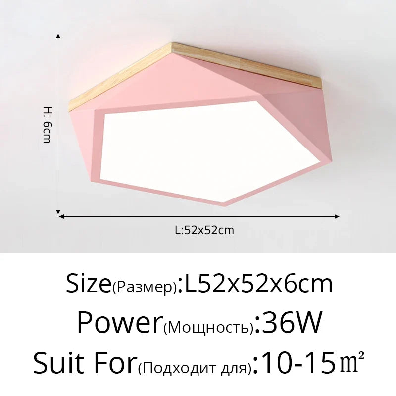 plafonniers led géométriques simples et modernes pour éclairage