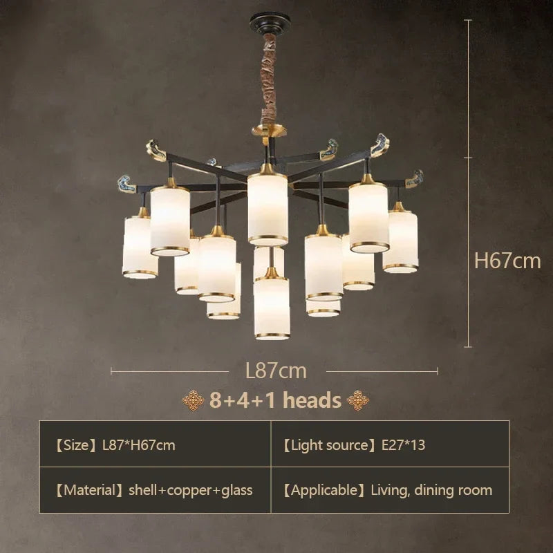 lustre en cuivre design luxe pour décoration intérieure moderne